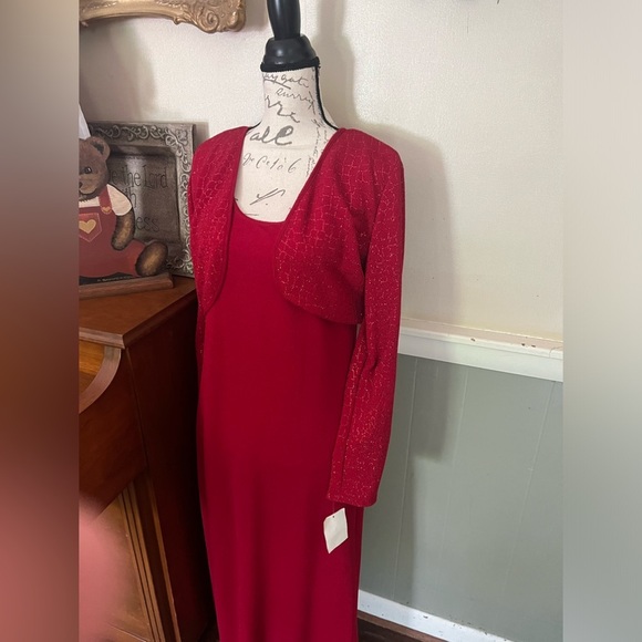 Y2K California Concepts Vintage Red Sequin 2-piece dress - Picture 5 of 6